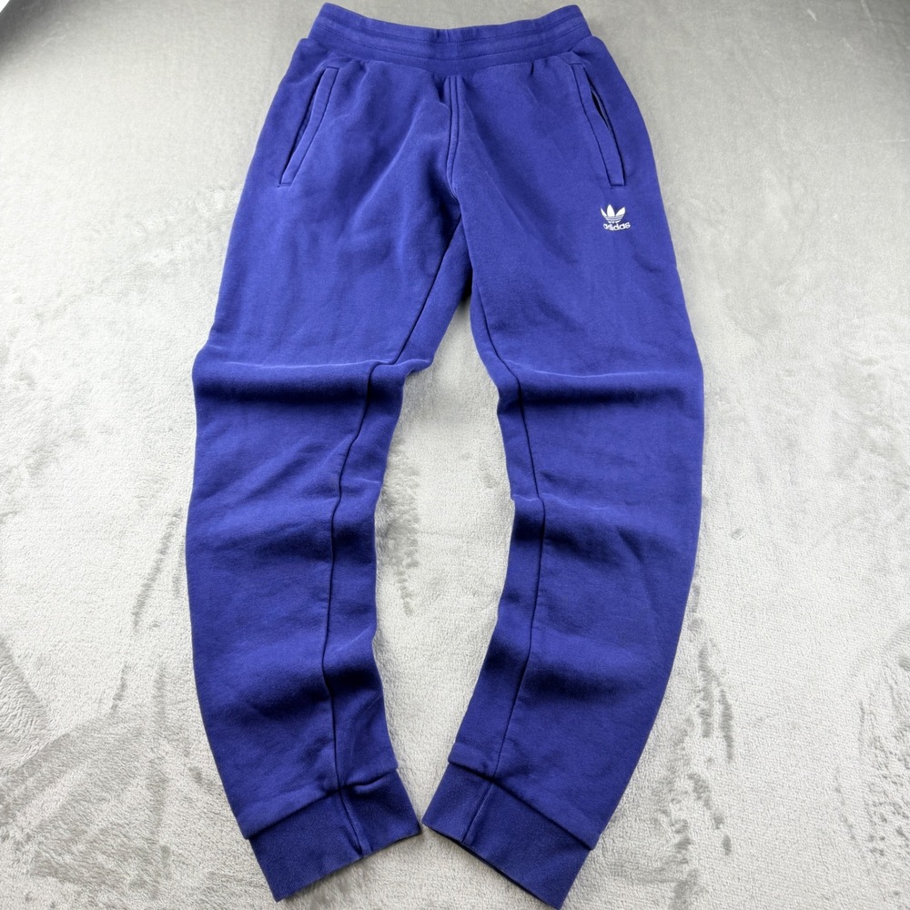 Adidas Trefoil Men's Small Purple Fleece Jogger Sweatpants H46513
